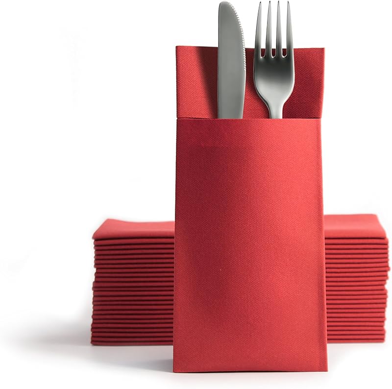Alvotex Airlaid Cutlery Napkins 39 x 40 cm 50/1 - Red (048)
