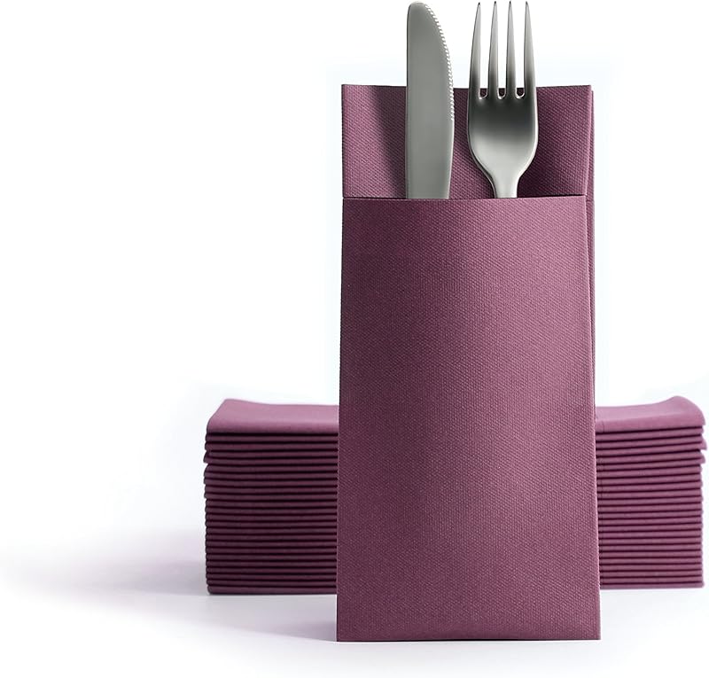 Alvotex Airlaid Cutlery Napkins 39 x 40 cm 50/1 Plum (662)
