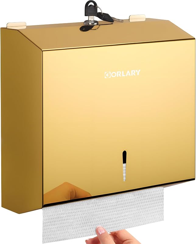 Commercial Wall Mounted Paper Towel Dispenser, C-Folding, Hand Paper Towel Dispenser, Stainless Steel Holder