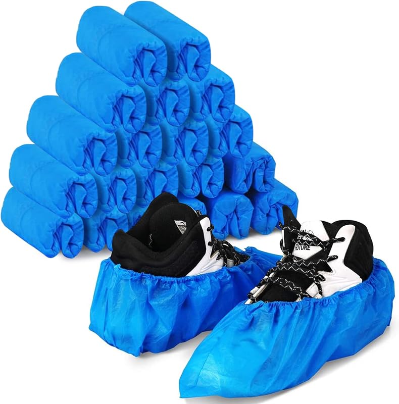 Green Convenience Lot de 200 paires de couvre-chaussures jetables imperméables à la poussière - Taille adaptée