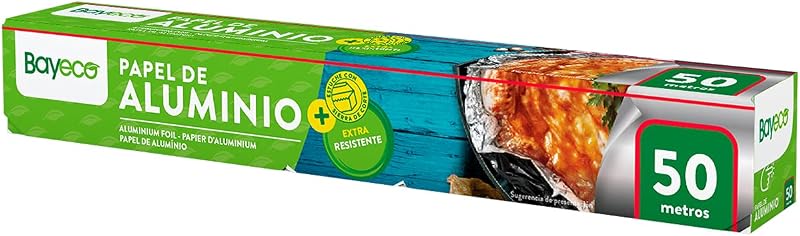 Bayeco - Extra strong aluminium foil - Food storage and packaging - Case with cutting saw - Extra tear-resista