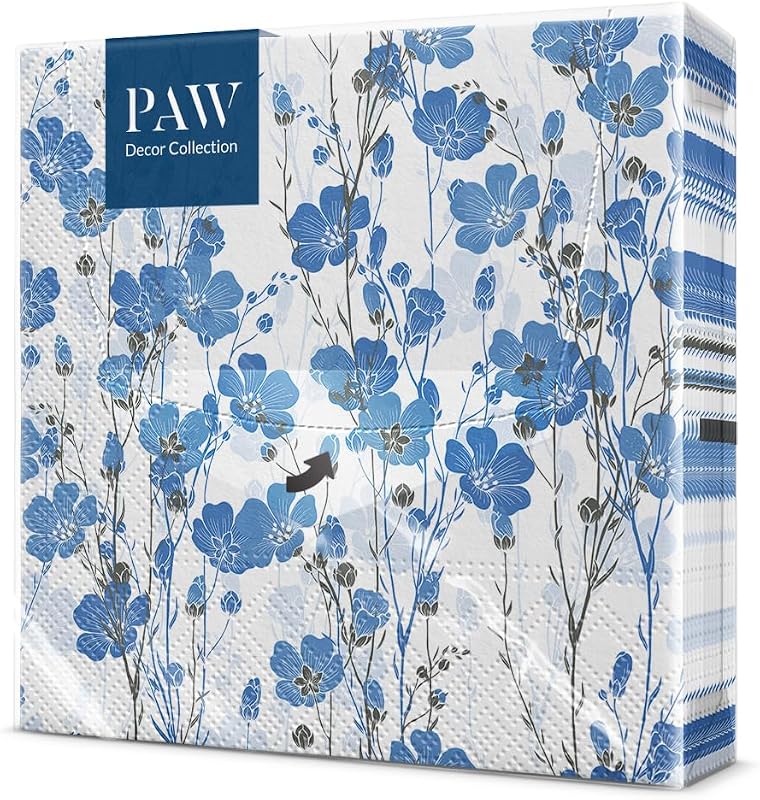 PAW Paper Napkins 3 Ply (33 x 33 cm) I Pack of 20 Paper Napkins Ideal for Birthdays, Open Days, Garden Parties