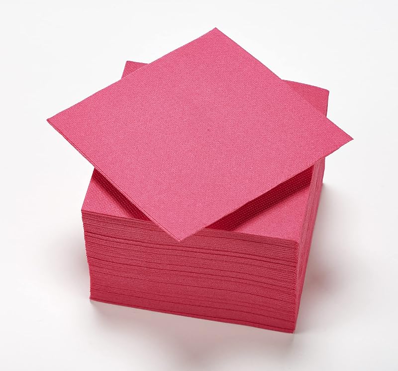 Tex Touch Cocktail FSC 50 Napkins 25 x 24 cm Fuchsia Pink