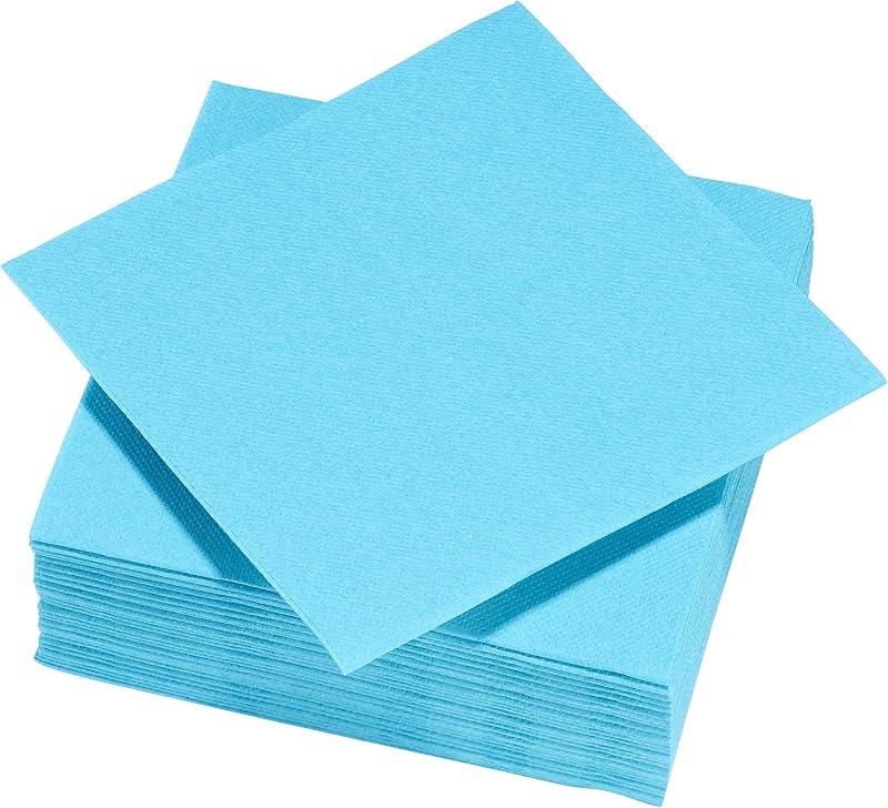 FSC 50 Tex Touch Paper Napkins Turquoise Blue 25 x 24 cm