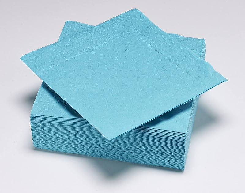 FSC Pack of 50 Napkins 33 x 33 cm 2-Ply Turquoise