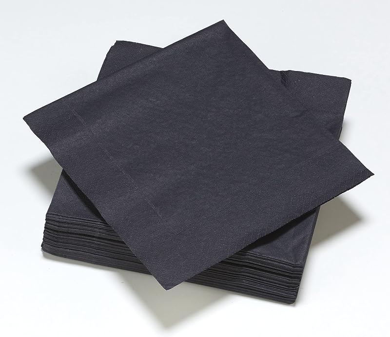 FSC 50 Napkins Black 2-Ply Wadding 33 x 33 cm