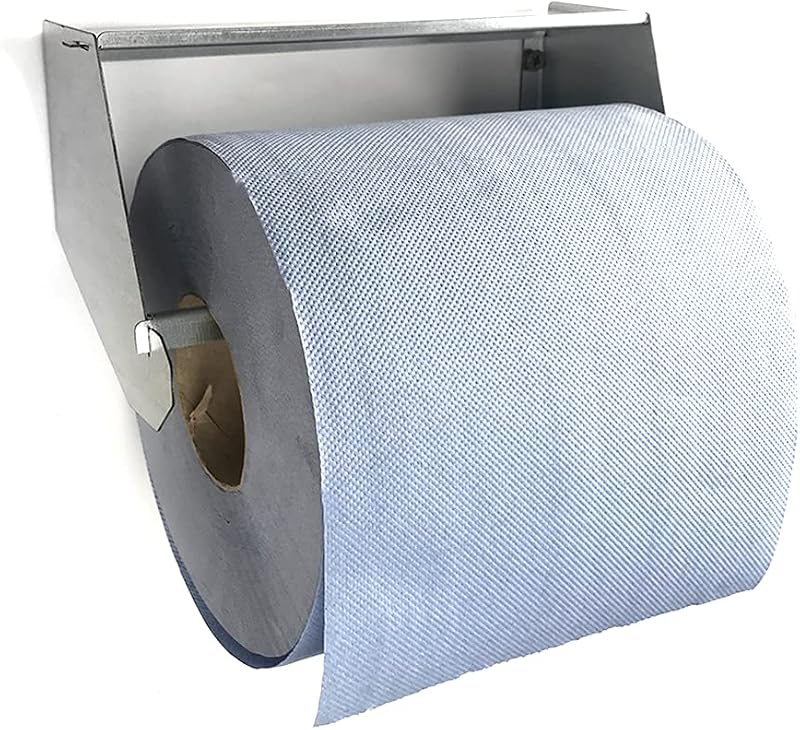 Blue Galvanized Metal Kitchen Roll Dispenser for Office Cleaning Shop