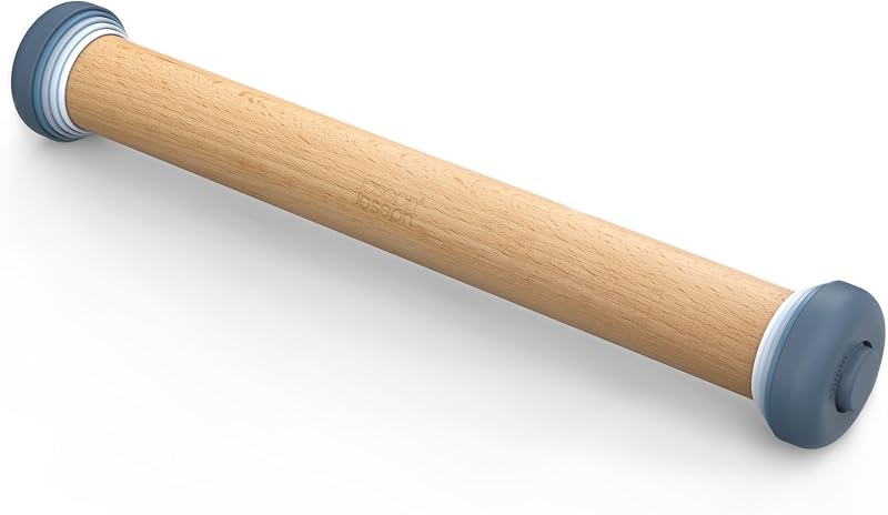 Joseph Joseph PrecisionPin Rolling Pin with 4 Adjustable Thickness Rings Non-Stick Pizza Biscuit Dough Pastry 