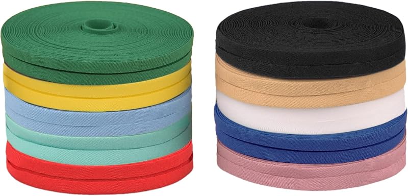 NAUZE 10 x 1/2" Plain Colour Bias Binding