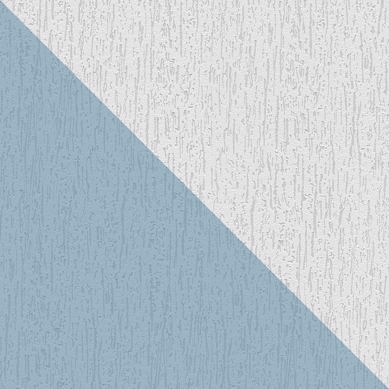 Profhome 168917-GU 168917-GU Non-Woven Wallpaper for Painting, Lightly Textured White Plaster Appearance 5.33 