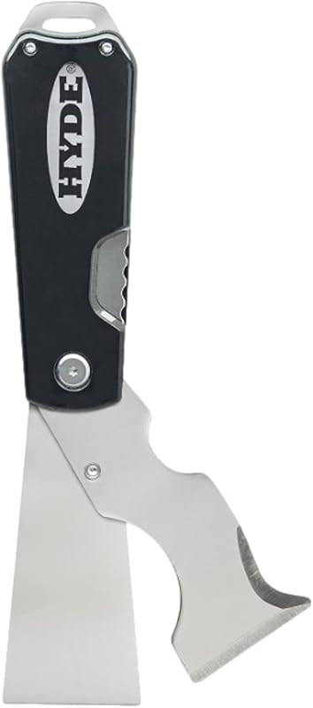 Hyde Stainless Steel Folding Double Blade 5 in 1 Painter Tool Bends Firm, Flexible 3.8 cm, Cleans Rollers, Tak