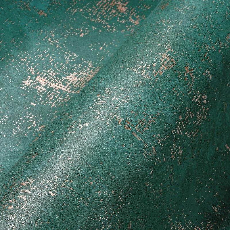 A.S. Création The BOS 388321 Non-Woven Wallpaper with Shiny Effect 10.05 x 0.53 m Gold Green