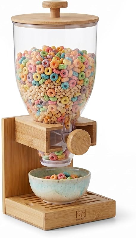 Honey Can Do KCH-09385 Cereal Dispenser Natural Bamboo 500 ml