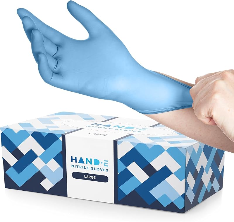 200 Pack Blue Nitrile Disposable Gloves - Latex Free Medical Examination Gloves - Powder Free Cooking Gloves f