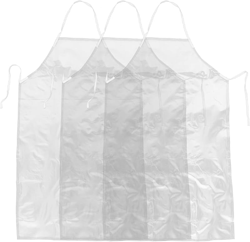 DOITOOL Lot de 3 tabliers artisanaux pour cuisine en PVC givré pour homme et femme