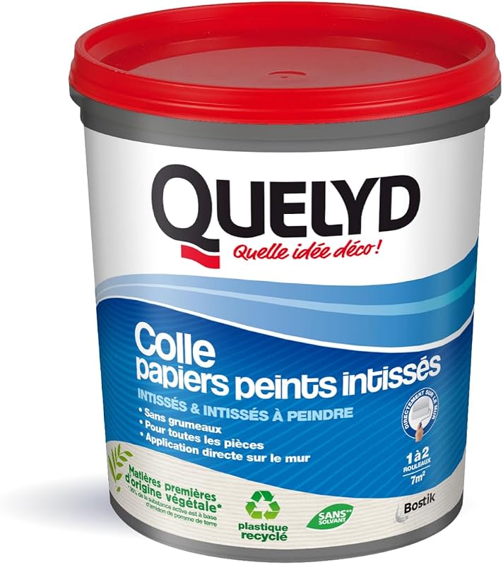 Quelyd Paste Non-woven Wallpaper Glue – All Parts – Direct to Wall Application – Ready to Use – Solvent Free –