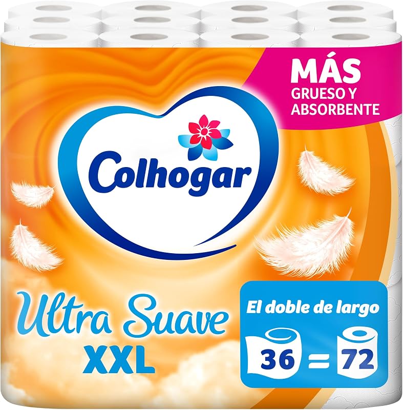 Colhogar Toilet Paper XXL Soft Toilet Paper 5 x 12 Pack of 60 Rolls Extra Large Toilet Paper 2 Layers Fragranc