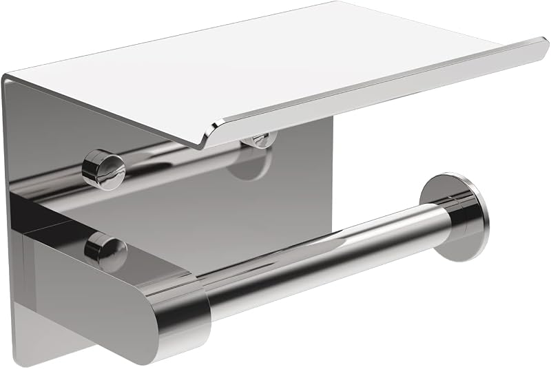 Ibergrif MK34053 Toilet Paper Holder, Wall Mounted Toilet Paper Holder | 304 Stainless Steel Toilet Roll Holde