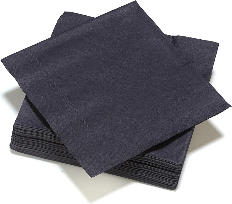 FSC 40 Black 3-Ply Wadding Napkins 40 x 40 cm