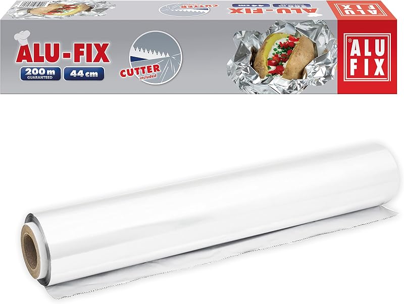 ALUFIX Aluminium Foil Extra Strong - Large Cling Film and Tear Resistant - Aluminium Foil for BBQ, Kitchen: Ex