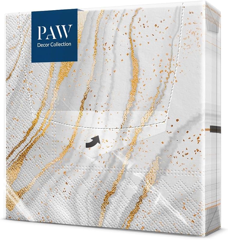 PAW 3-Ply Paper Napkin (33 x 33 cm) I Pack of 20 Perfect for Birthdays, Parties, Weddings, Kommunion and Celeb