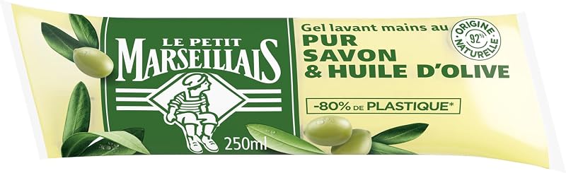 Le Petit Marseillais Olive Oil Hand Soap Refill, 250 ml | Liquid soap with 92% ingredients of natural origin, 