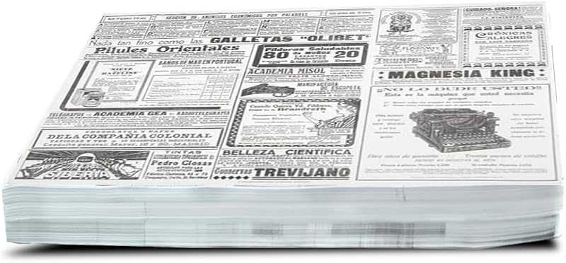 Hostelnovo - Diary Placemat - 250 units - Design Times - Vintage Fashion for Your Table - Dimensions: 31 x 43