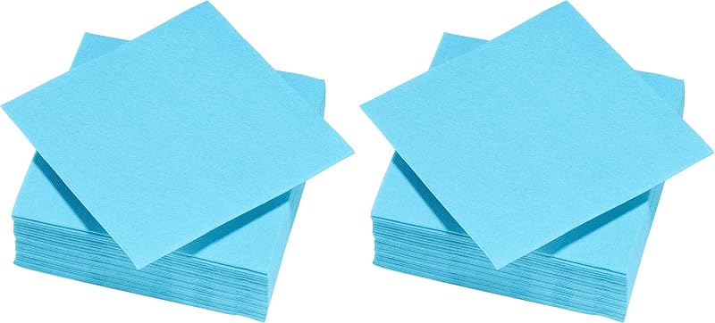 Le Nappage Tex Touch Cocktail Napkins 25 x 24 cm Turquoise FSC, Cellulose Wadding, 25 cm x 24 cm (Pack of 2)