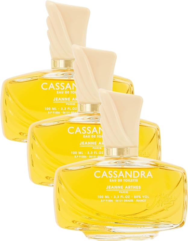 JEANNE ARTHES - Cassandra - Eau de Toilette - Women's Perfume - 100 ml - Made in France (Pack of 3)