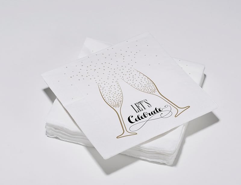 Let's Celebrate 20 Cotton Napkins 33 x 33 cm 3-Ply