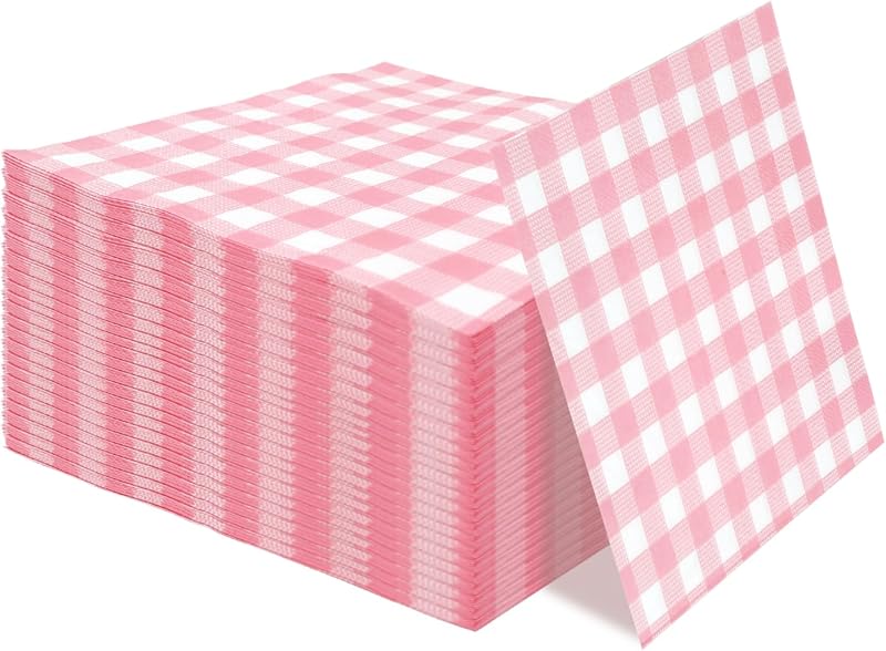 50 Pack Disposable Paper Napkins 3-Ply for Guests, Cocktails, Dinners, Weddings, Birthday Parties, Drinks (Lig