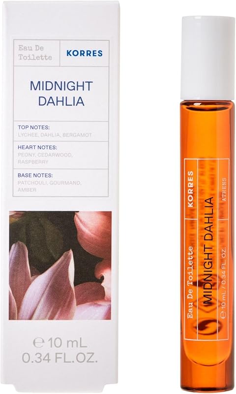 Midnight Dahlia Eau De Toilette Travel Size 10ml | Roll-on EDT, vegan travel format with notes of peony, lyche
