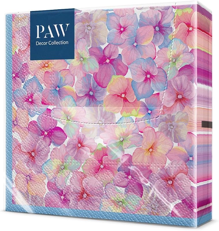 PAW 3-Ply Paper Napkin (33 x 33 cm) I Pack of 20 Perfect for Birthdays, Parties, Weddings, Kommunion and Celeb