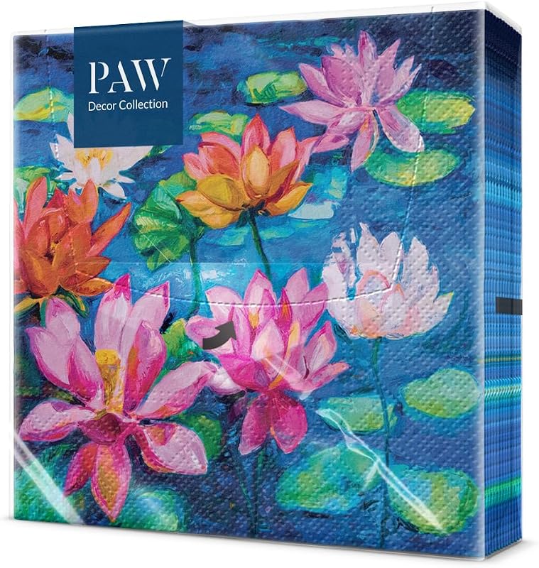 PAW 3-Ply Paper Napkin (33 x 33 cm) I Pack of 20 Perfect for Birthdays, Parties, Weddings, Kommunion and Celeb