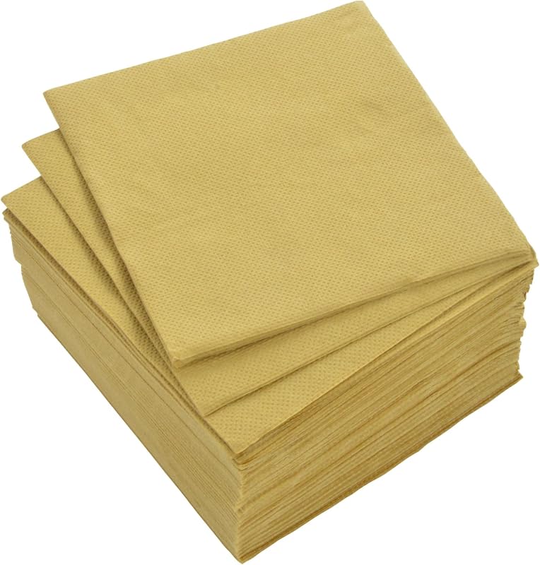 Homéa, Set of 40 2-Ply Vitamin Paper Napkins 38 x 38 cm Gold