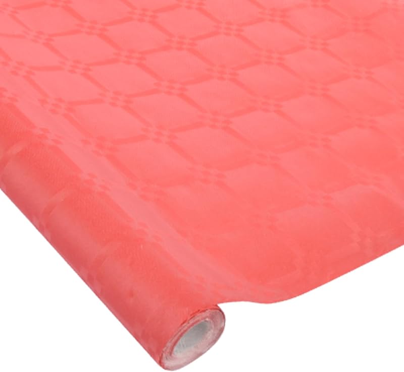 Homéa, Vitamin Damask Paper Tablecloth 1.18 x 5 m Red