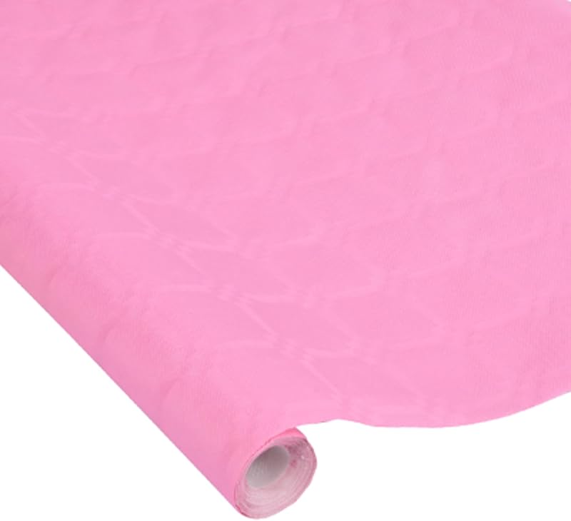 Homéa, Vitamin Damask Paper Tablecloth 1.18 x 5 m Pink