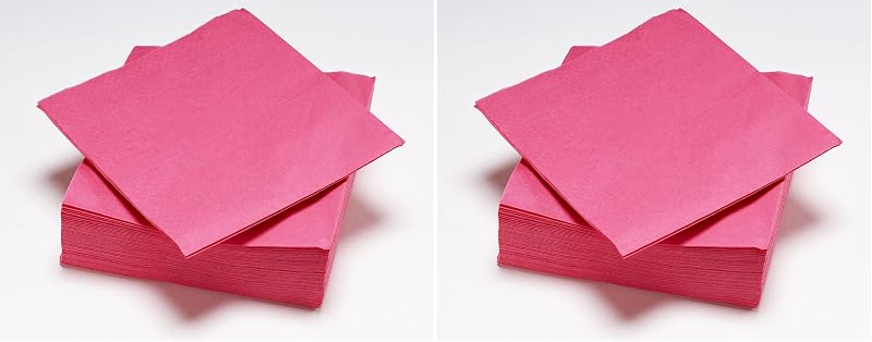 FSC® Pack of 50 2-Ply Fuchsia Pink Wadding Napkins 33 x 33 cm