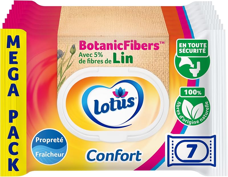 Lotus Wet Comfort Toilet Paper - Pack of 7 x 38 Sheets