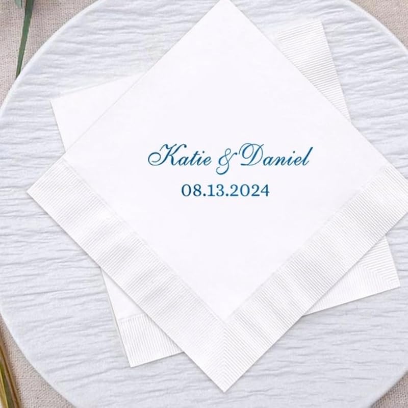 Gorm - 20 Pack Personalised Cocktail Napkins - Disposable Party Napkins - Biodegradable Paper - 13" x 13"