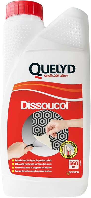 Quelyd Powerful Dissolver Wallpaper Remover - Effective in 5 Minutes on All Walls and Wallpapers - Detergents