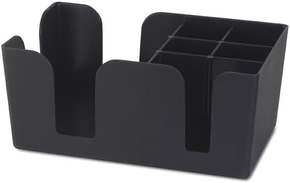 6 Compartment Bar Organizer Made of ABS BPA Free Ideal for Napkins, Straws and Cocktail Decorations. Hostelnov