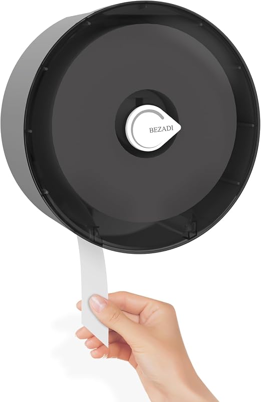 BEZADI Wall Mounted Paper Towel Dispenser Key Lock Toilet Paper Dispenser Jumbo Roll Commercial Household Toil