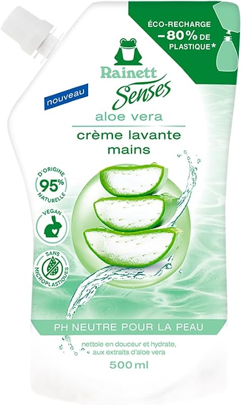 RAINETT Senses Aloe Vera Hand Soap - Gently Cleanses & Hydrates - 95% Natural Ingredients - All Skin Types - E