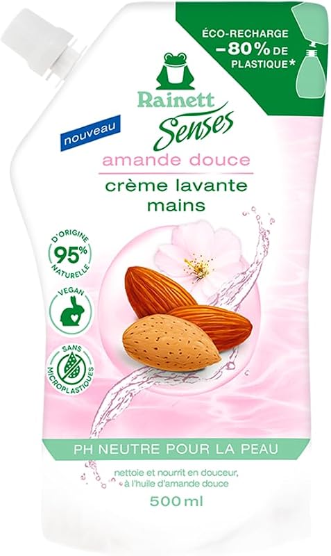 RAINETT Senses Gentle Almond Hand Soap - Gently Cleans & Nourishes - 95% Natural Ingredients - All Skin Types