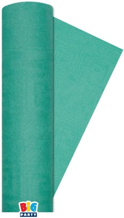 Big Party Damask Paper Tablecloth 1.2 x 5 m Green