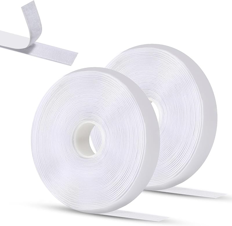Oderra Bande Adhésive Double Face Blanche - 8m x 2cm Scratch Autocollant Puissant pour Cadre Photo, Fenêtre, M