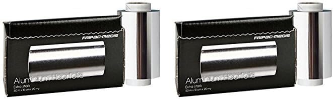 Fripac-Medis - Le Coiffeur - Extra Strong Aluminium Foil in Dispenser Box - 10 cm x 50 m (Pack of 2)