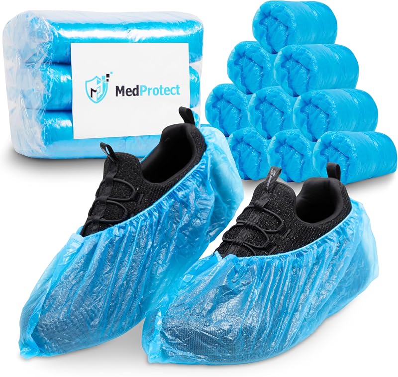 300 Pack Disposable Shoe Covers Non-Slip Waterproof Universal Heavy Duty Floor Protection Shoe Covers and Heav