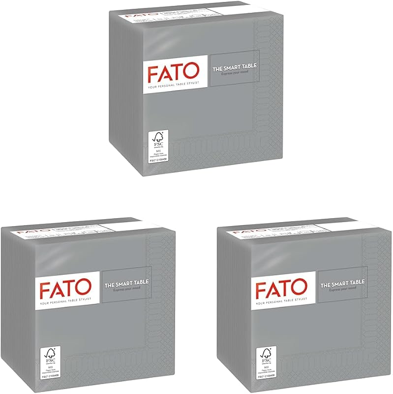 Fato - Disposable paper napkins, ideal for appetizers and cocktails, pack of 100 napkins, size 24 x 24, 4 ply,